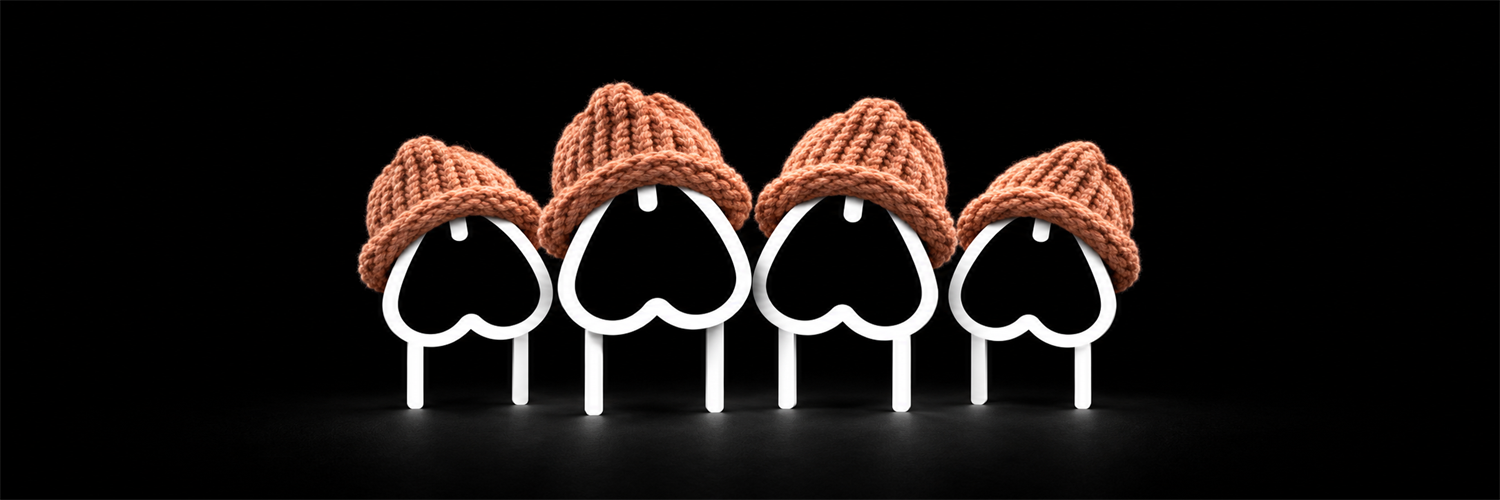 A band of tipwifcoin characters emerging from a black void